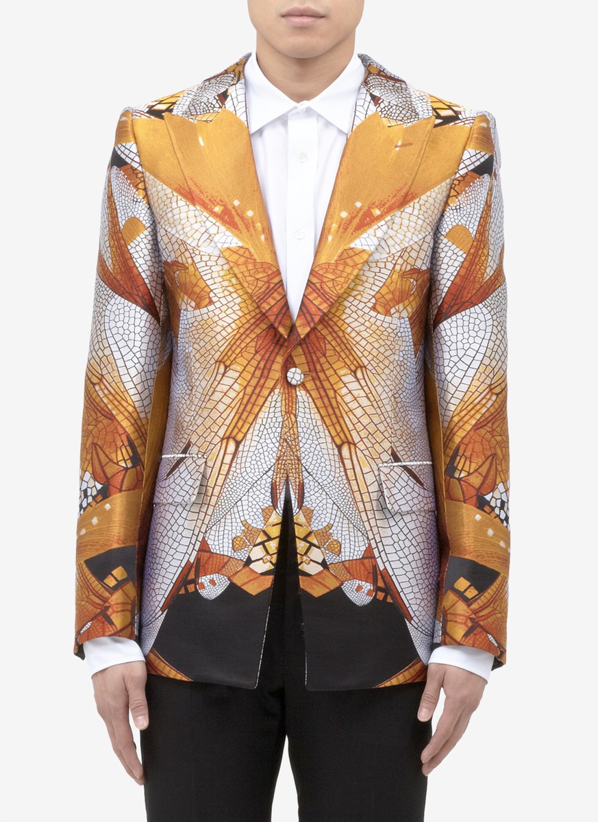 Alexander McQueen Synthetic Dragonfly-wing Jacquard Blazer for Men - Lyst