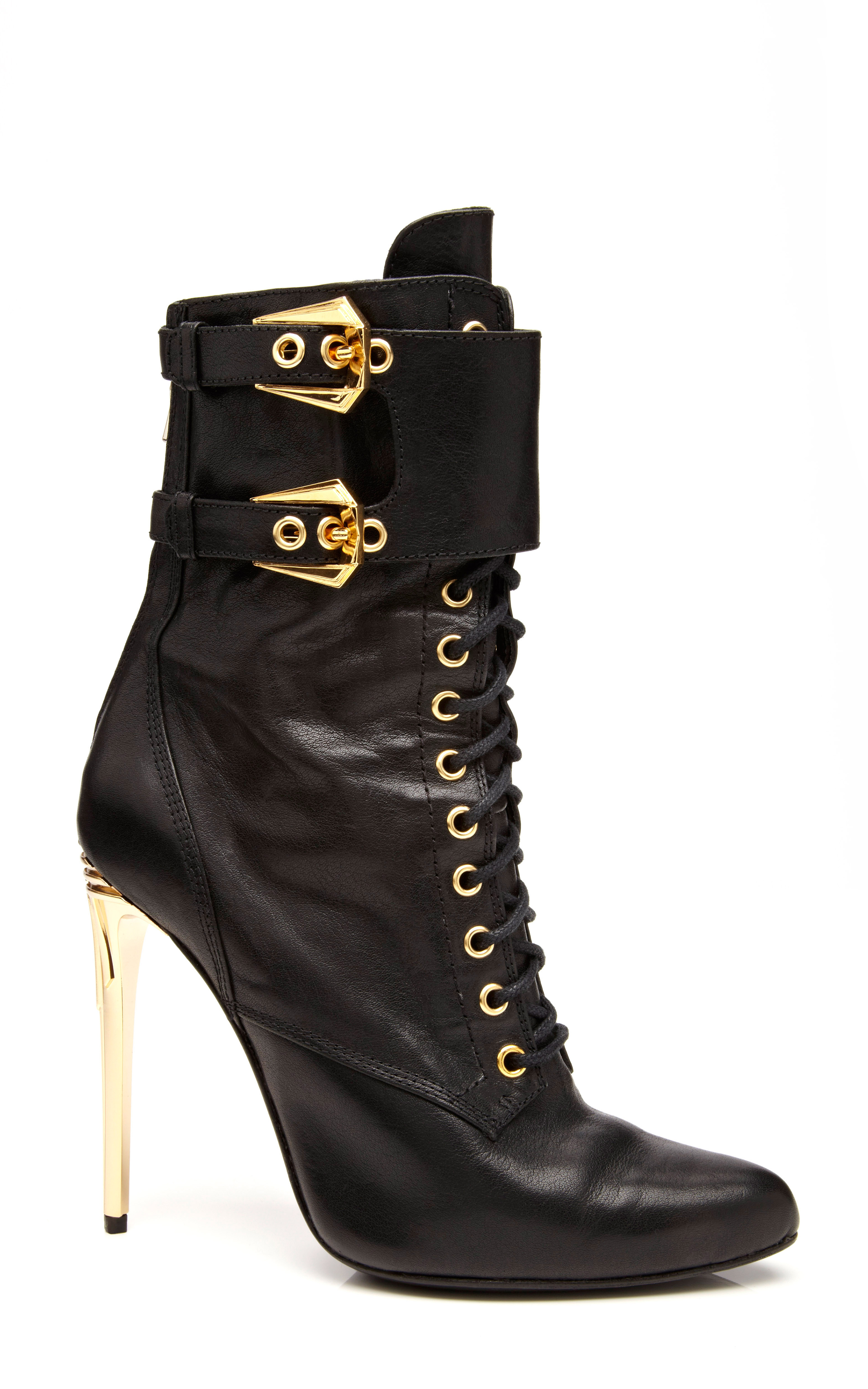 pointed toe leather boots