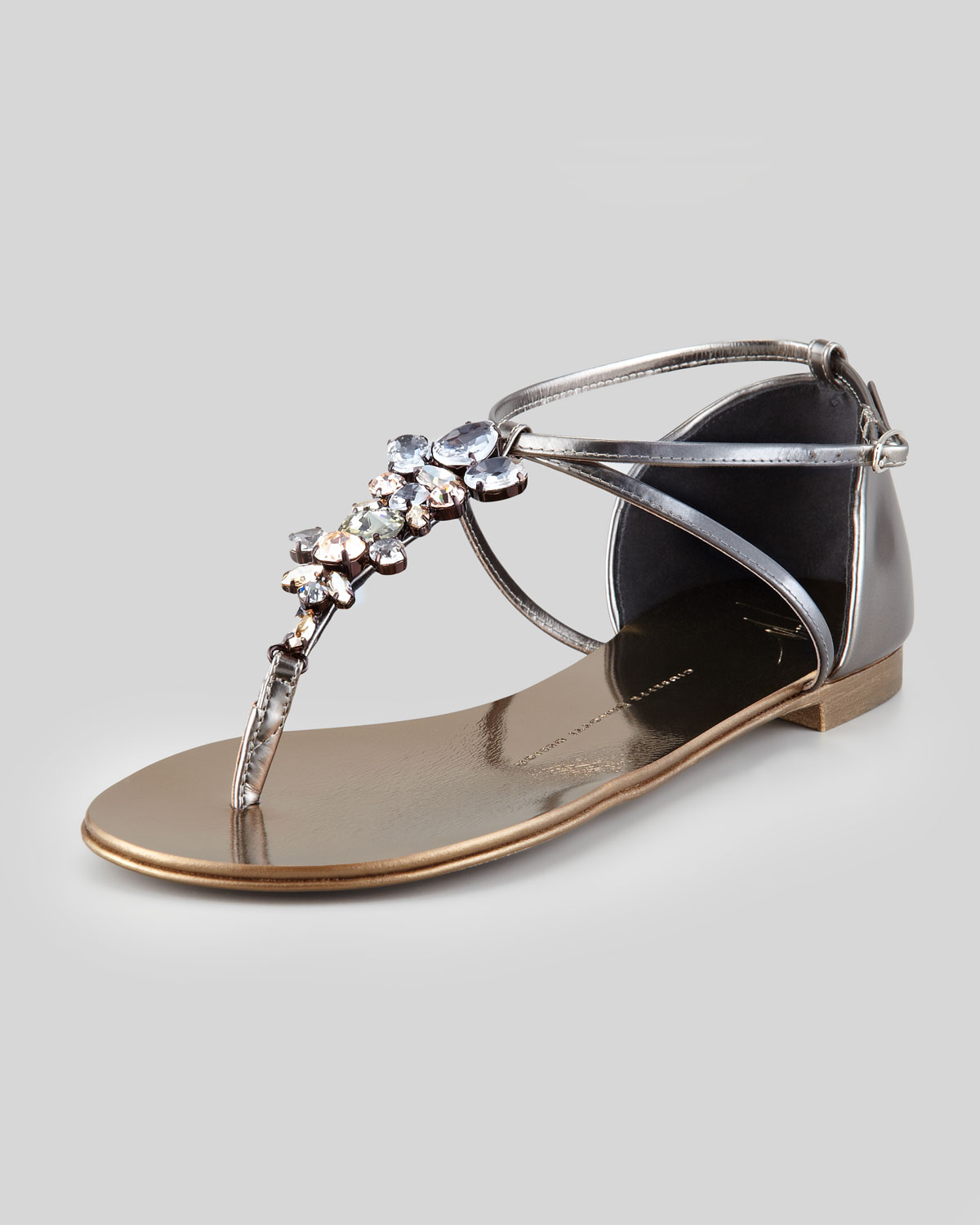 jeweled thong sandals