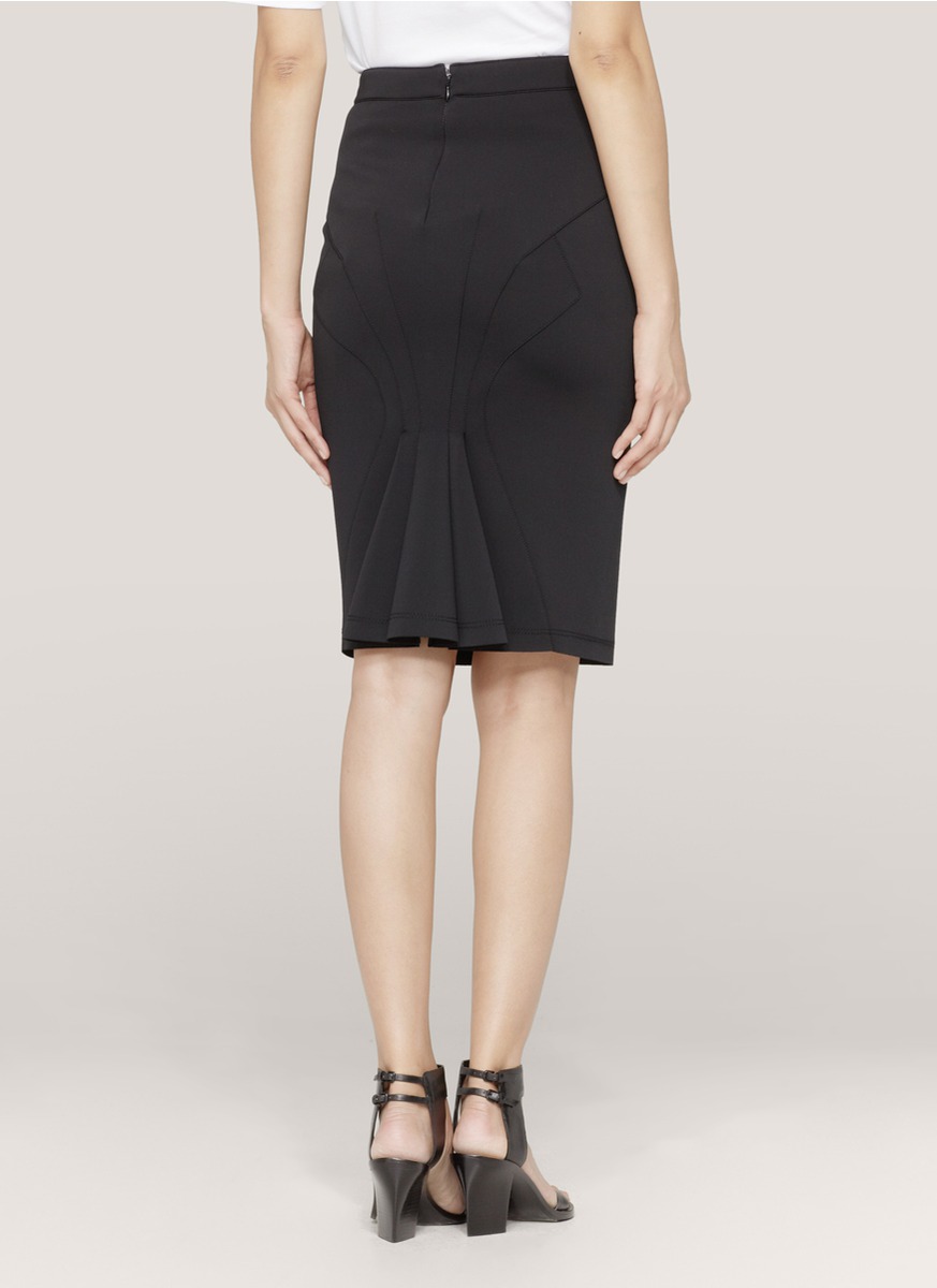 back pleat skirt