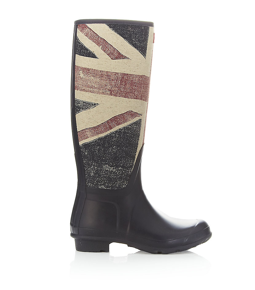 HUNTER Original Union Jack Boot in Black for Men | Lyst UK