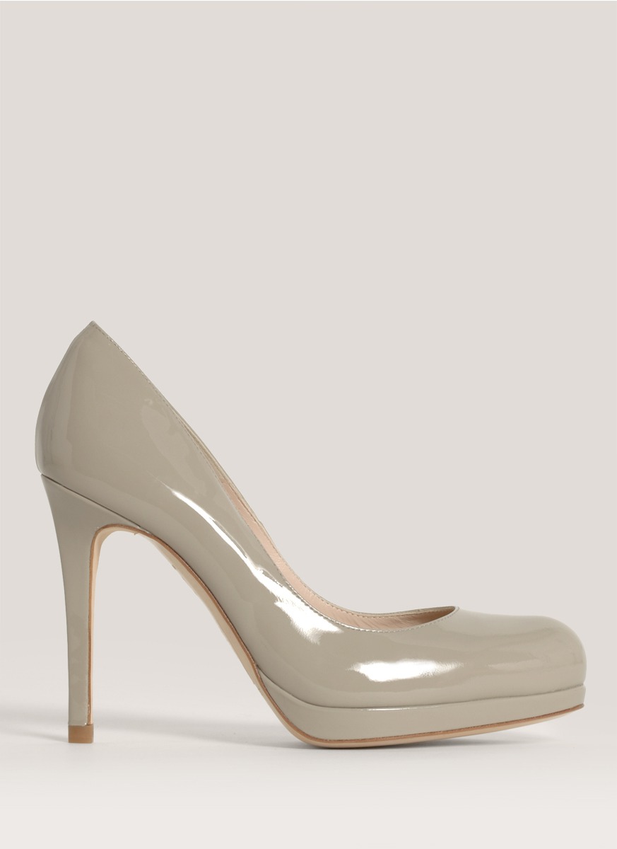 L.K.Bennett Sledge Patent-leather Pumps in Grey (Gray) - Lyst
