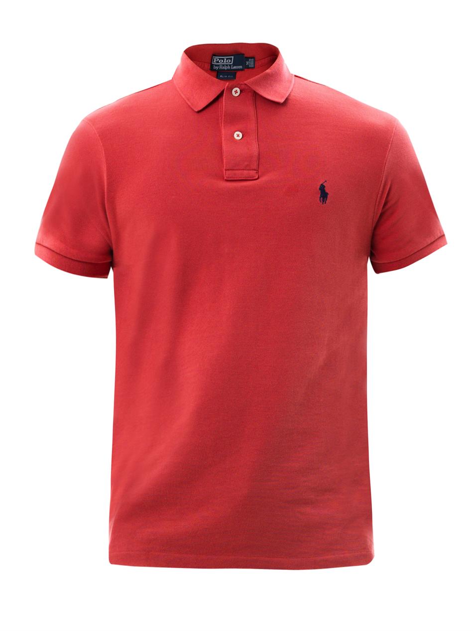 Polo Ralph Lauren Small Pony Slim Fit Polo Shirt in Red for Men - Lyst