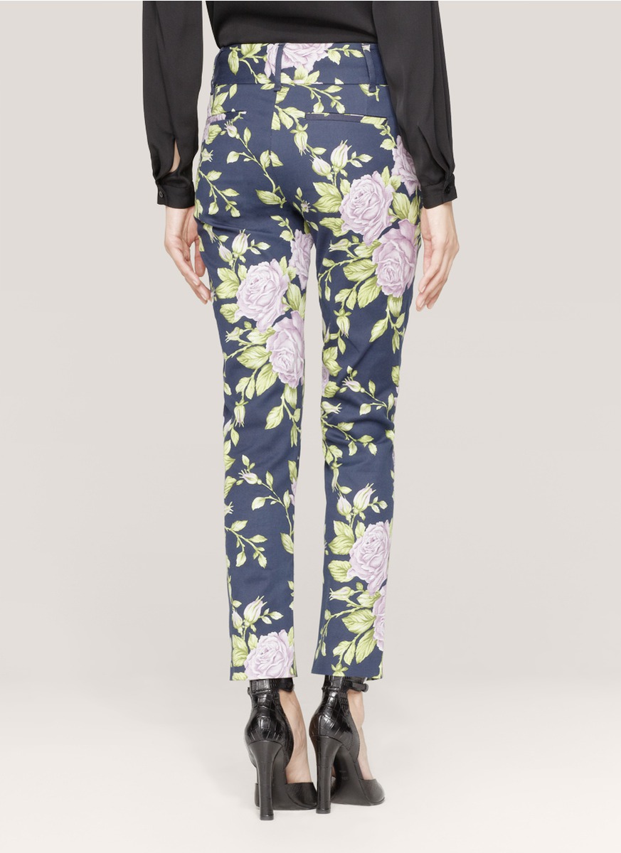 Bone Malin Floral Print Skinny Pants 