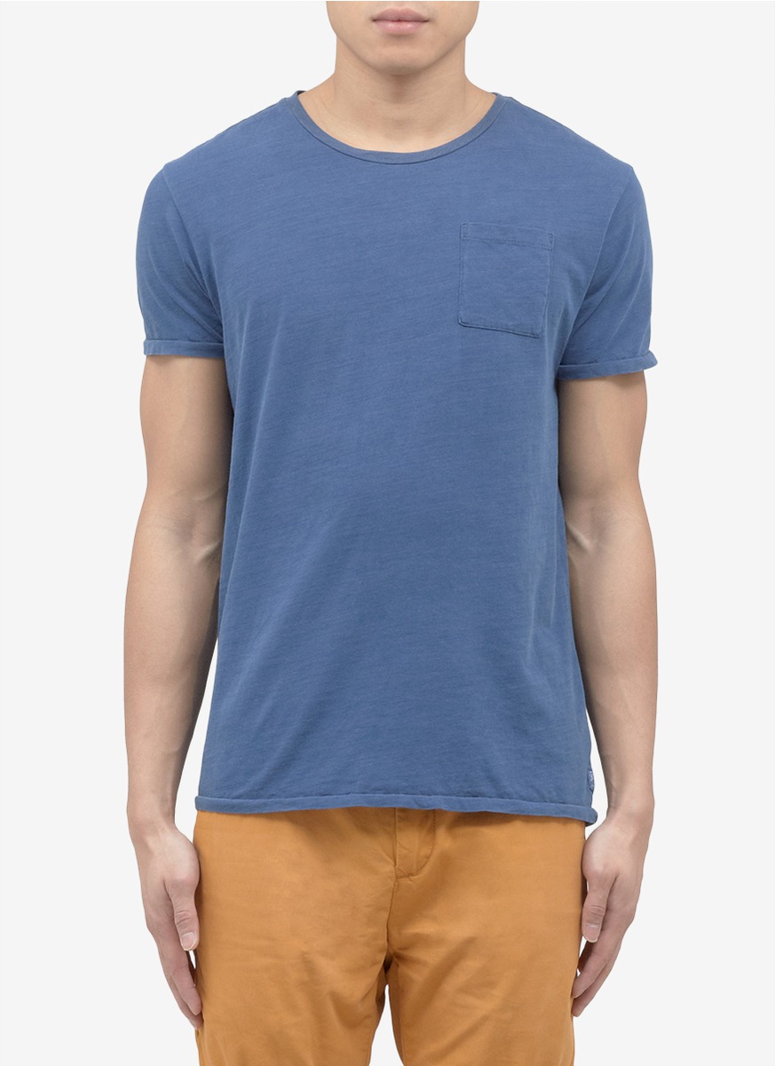 Scotch & Soda Cotton Pocket T-shirt in Blue for Men (Blue and Green) | Lyst