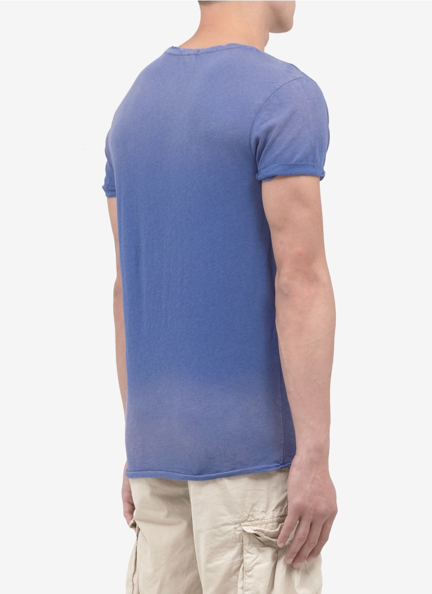 Lyst - Scotch & Soda Sun-faded T-shirt in Blue for Men