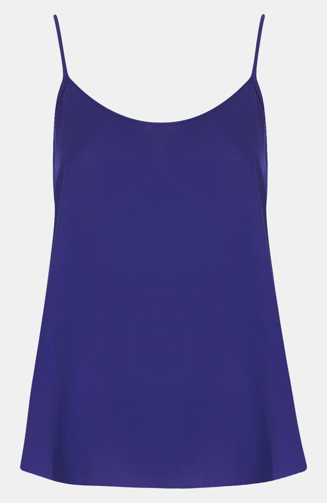 Topshop Strappy Vneck Cami in Blue | Lyst