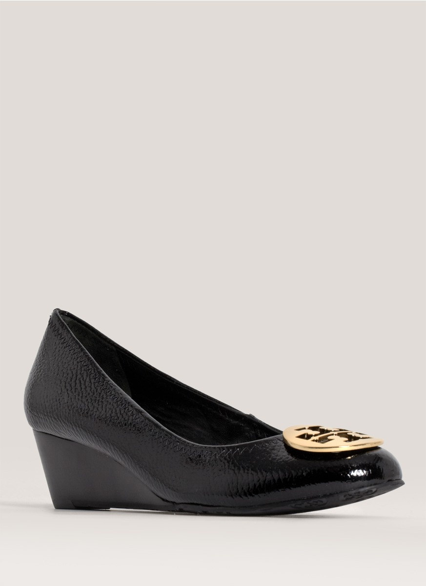 tory burch patent leather wedge