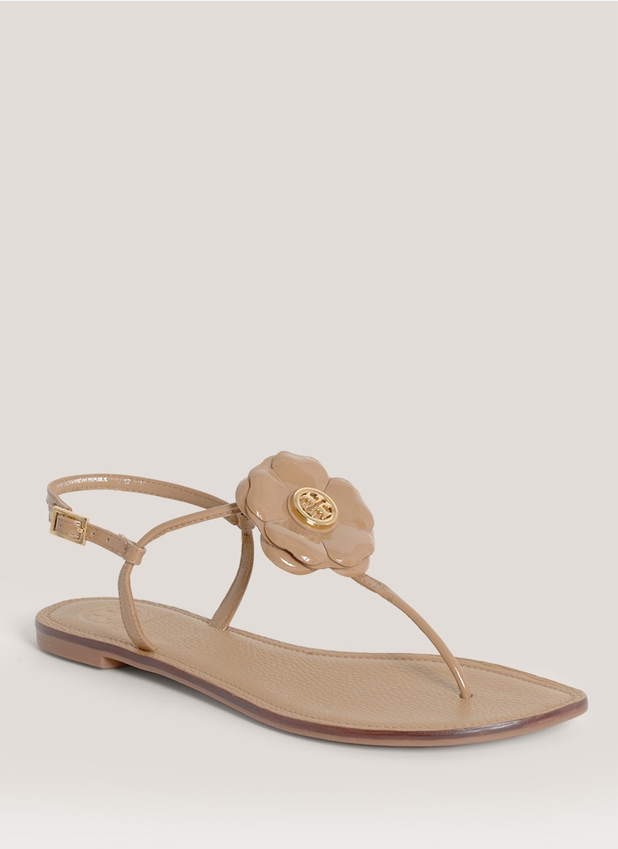 tory burch flower flip flops