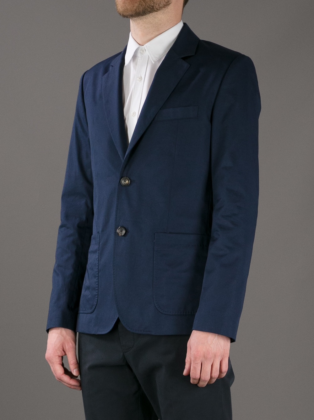 A.P.C. Two Button Blazer in Blue for Men - Lyst