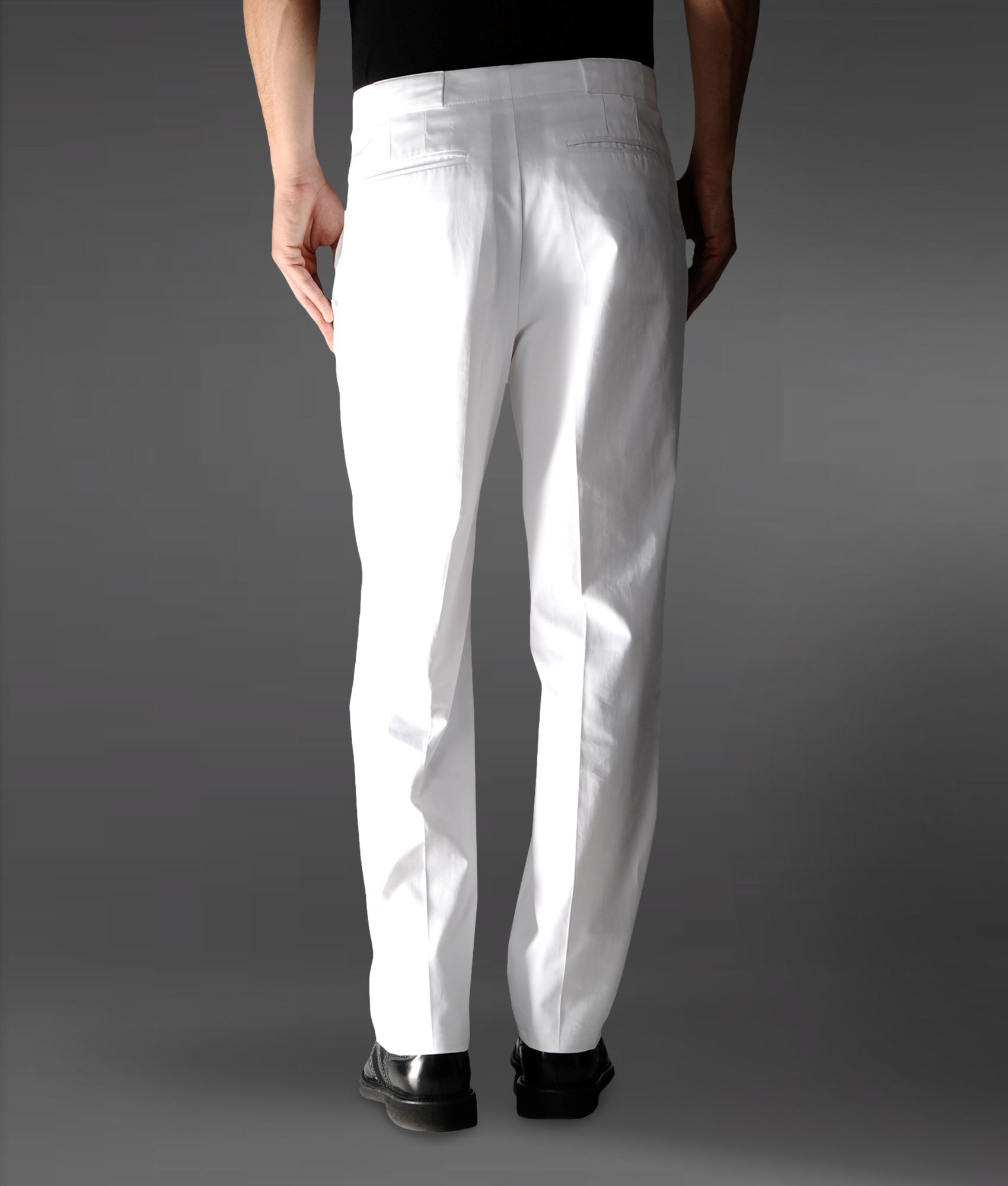 Emporio Armani Baggy Pants in Light Gabardine in White for Men - Lyst