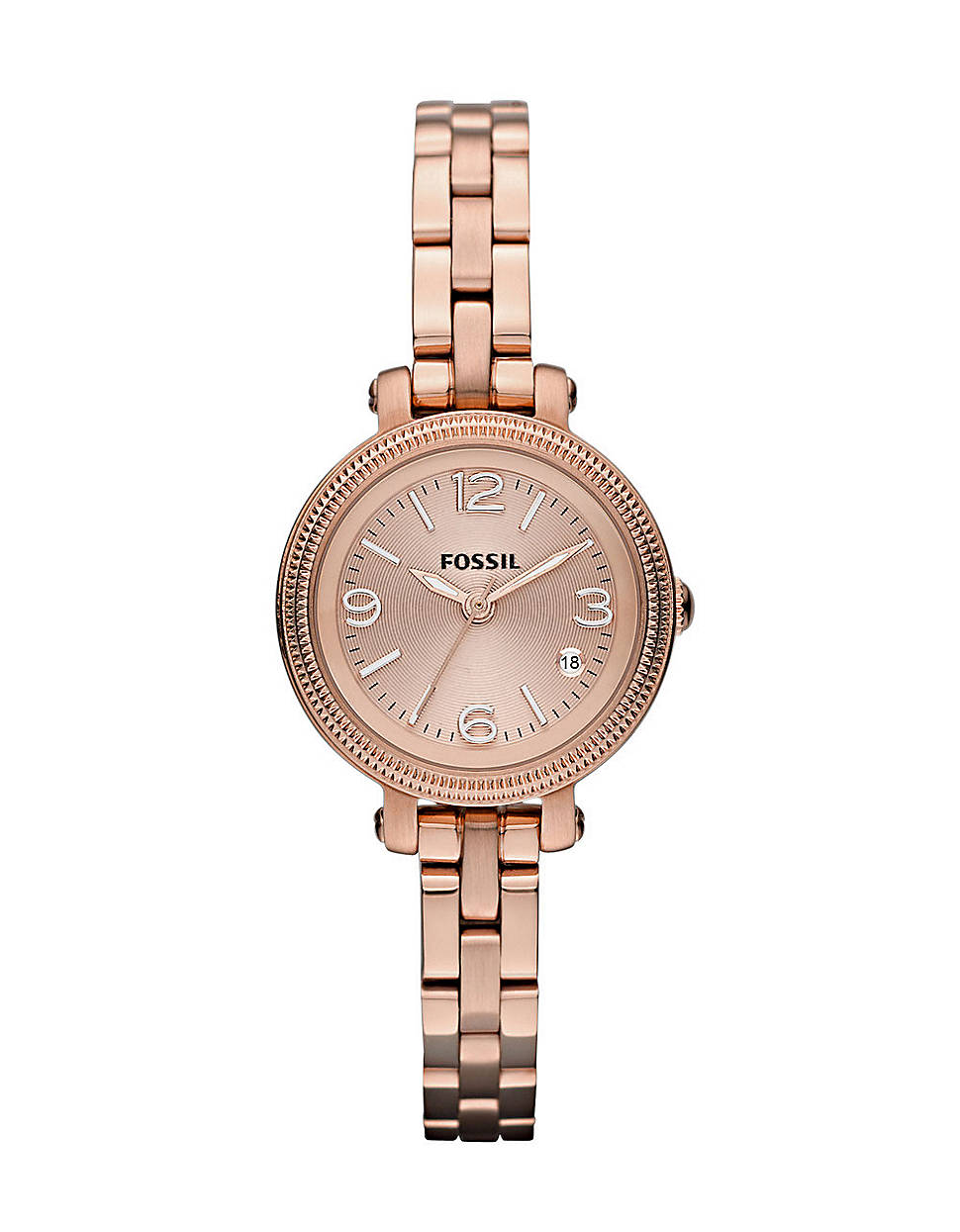 Fossil Womens Mini Heather Rose Gold Tone Stainless Steel Bracelet ...