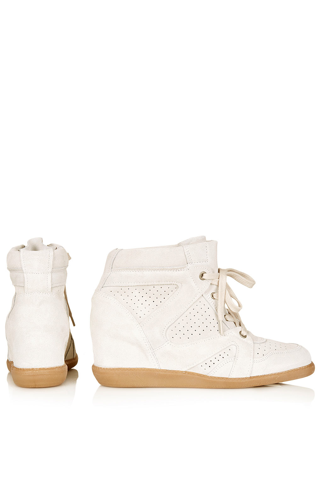 white trainers with wedge