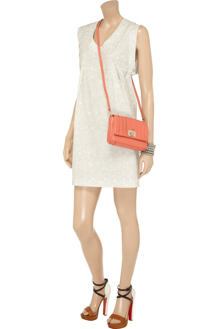 Lyst Cacharel Printed Cotton Shift Dress in White