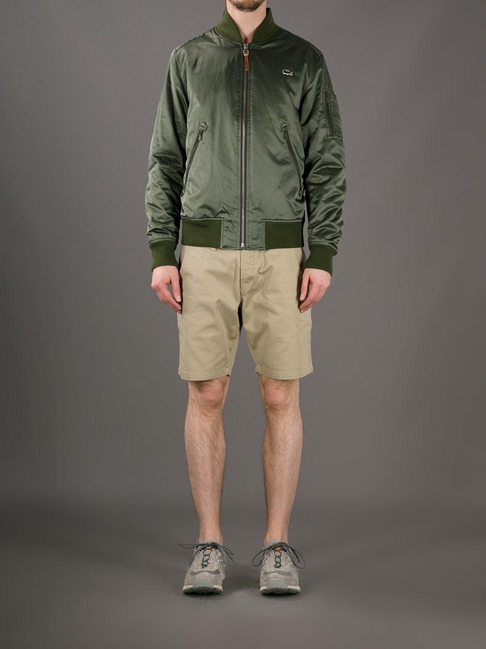 Lacoste L!ive Bomber Jacket in Green 
