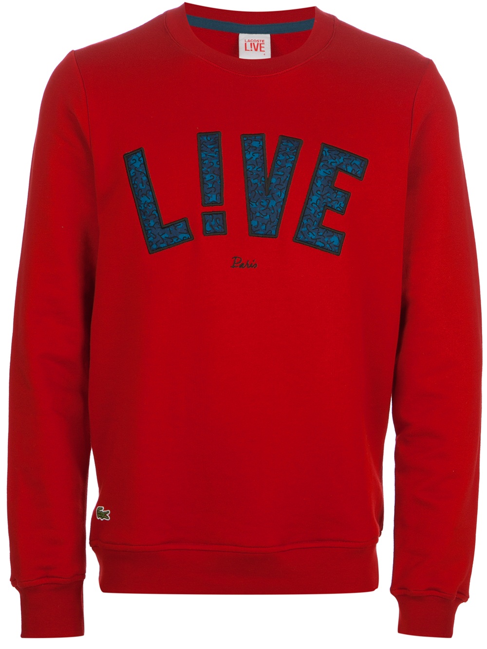 Lacoste l!ive Logo Sweatshirt in Red for Men | Lyst