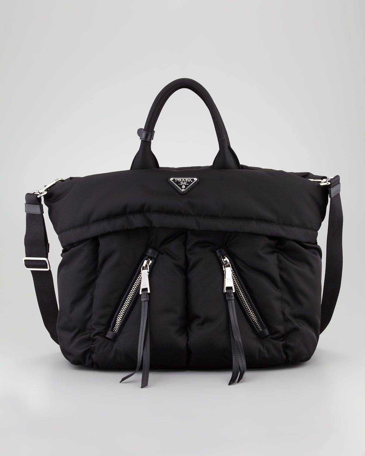 prada zip top tote