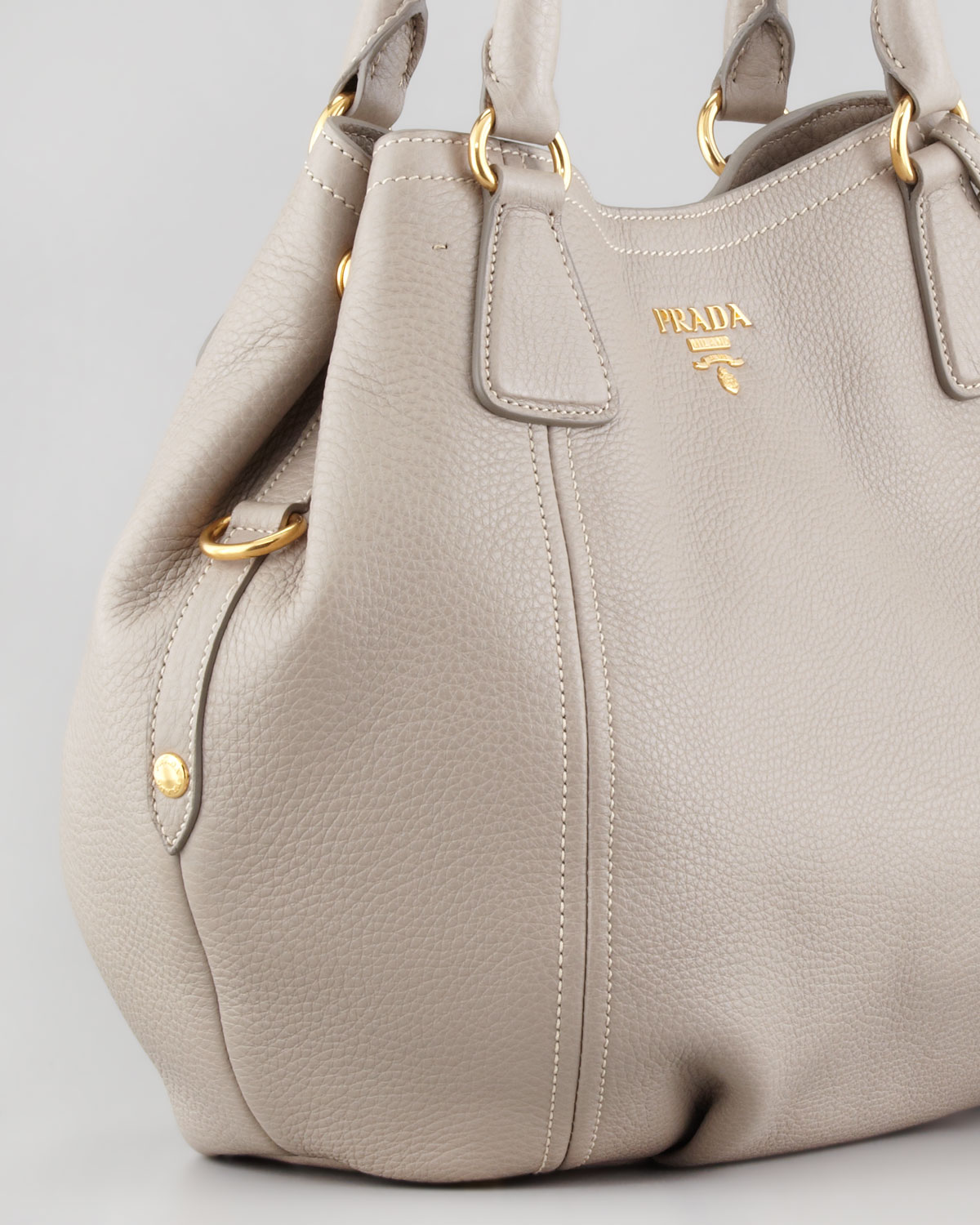 knockoff prada handbags - Prada Daino Medium Shoulder Tote Bag in Gray (light grey) | Lyst