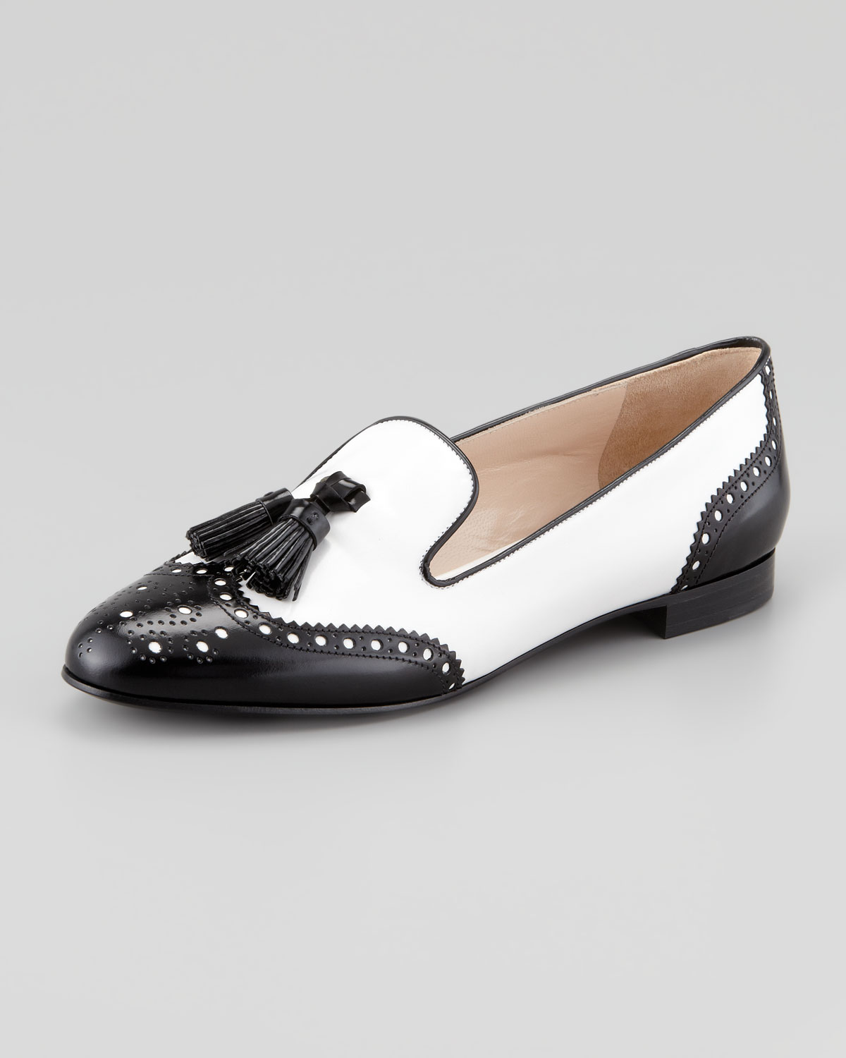 black and white loafers ladies