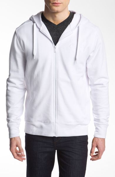 Lacoste Zip Hoodie in White for Men | Lyst