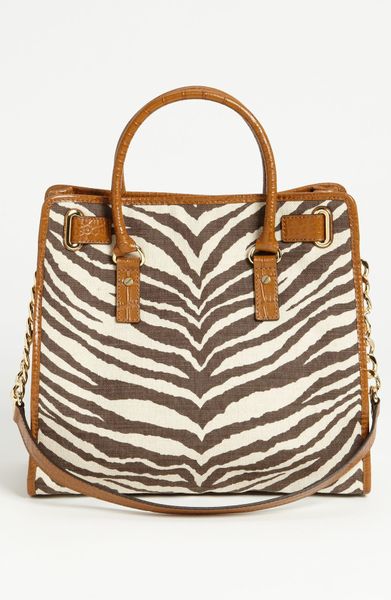 Michael Michael Kors Hamilton Large Canvas Tote in Animal (tiger) | Lyst