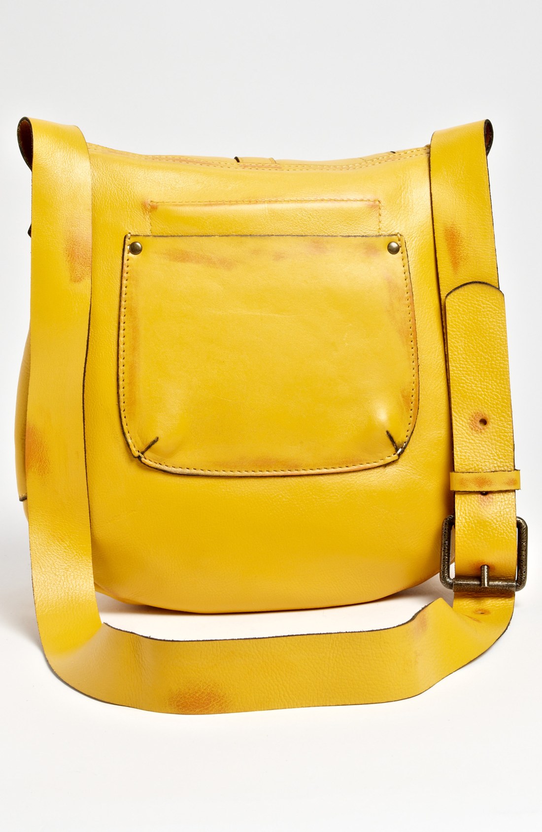 Patricia nash Barcelona Overdye Leather Crossbody Bag in Yellow (vintage yellow) | Lyst