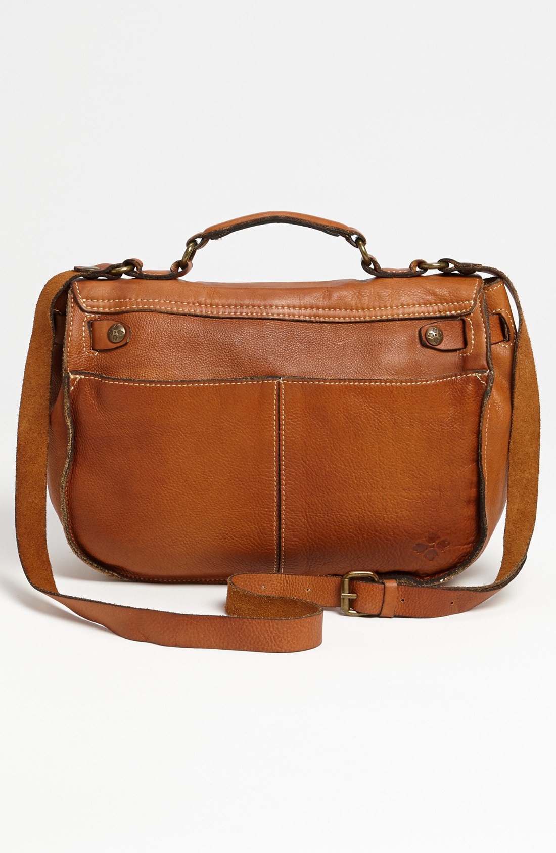 Patricia nash Cadiz Large Leather Messenger Bag in Brown (washed tan
