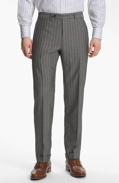 Canali Double Breasted Stripe Suit in Gray for Men (light grey stripe ...
