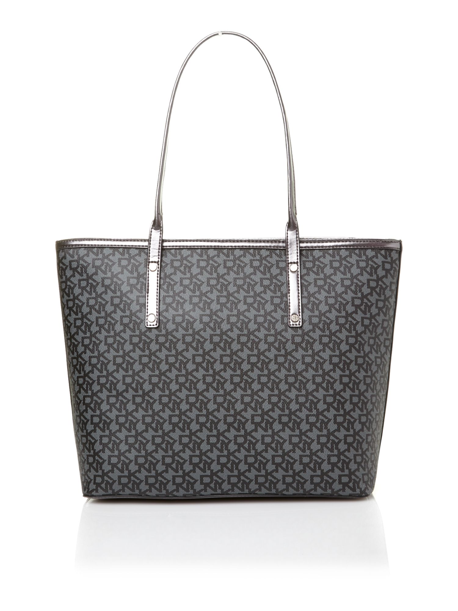 Dkny Coated Logo Black Large Tote Bag in Black Lyst