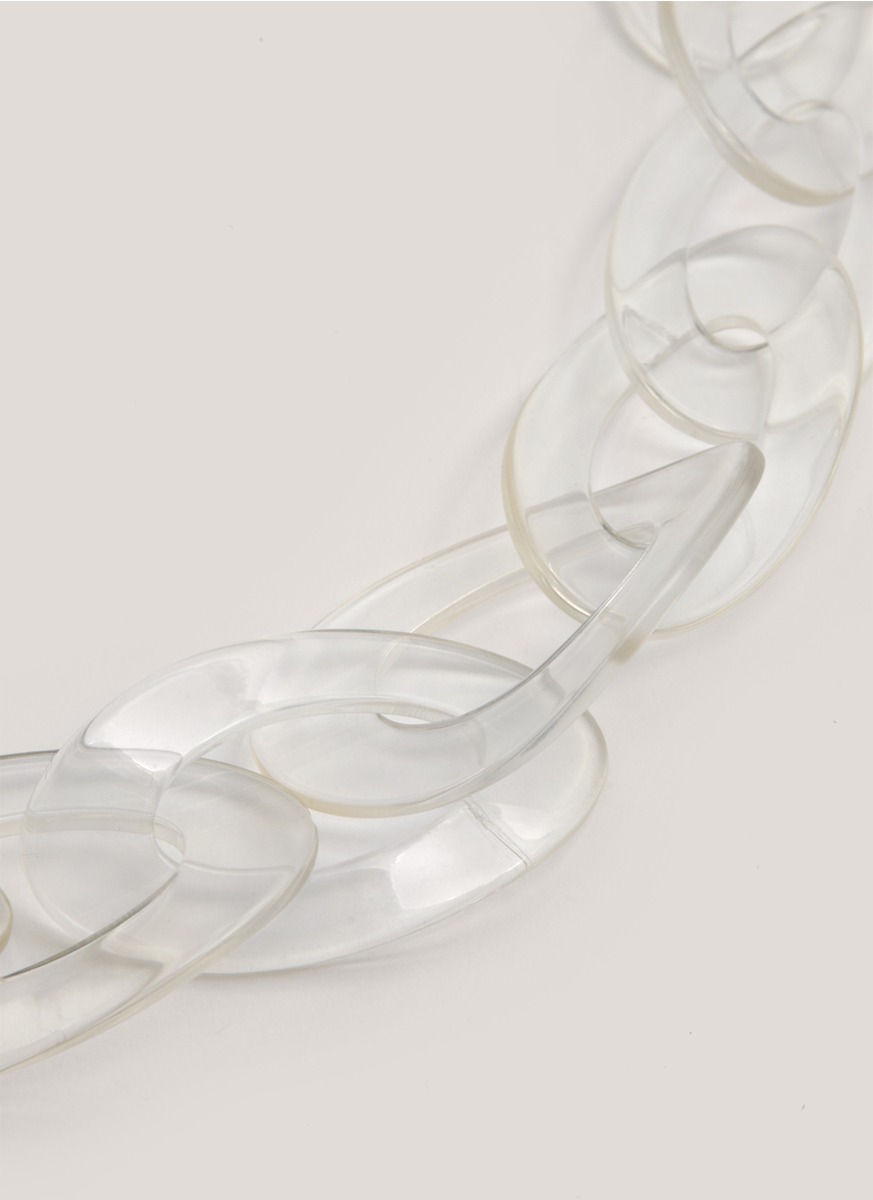 Jay Lane Clear Acrylic Linkchain Necklace in White Lyst