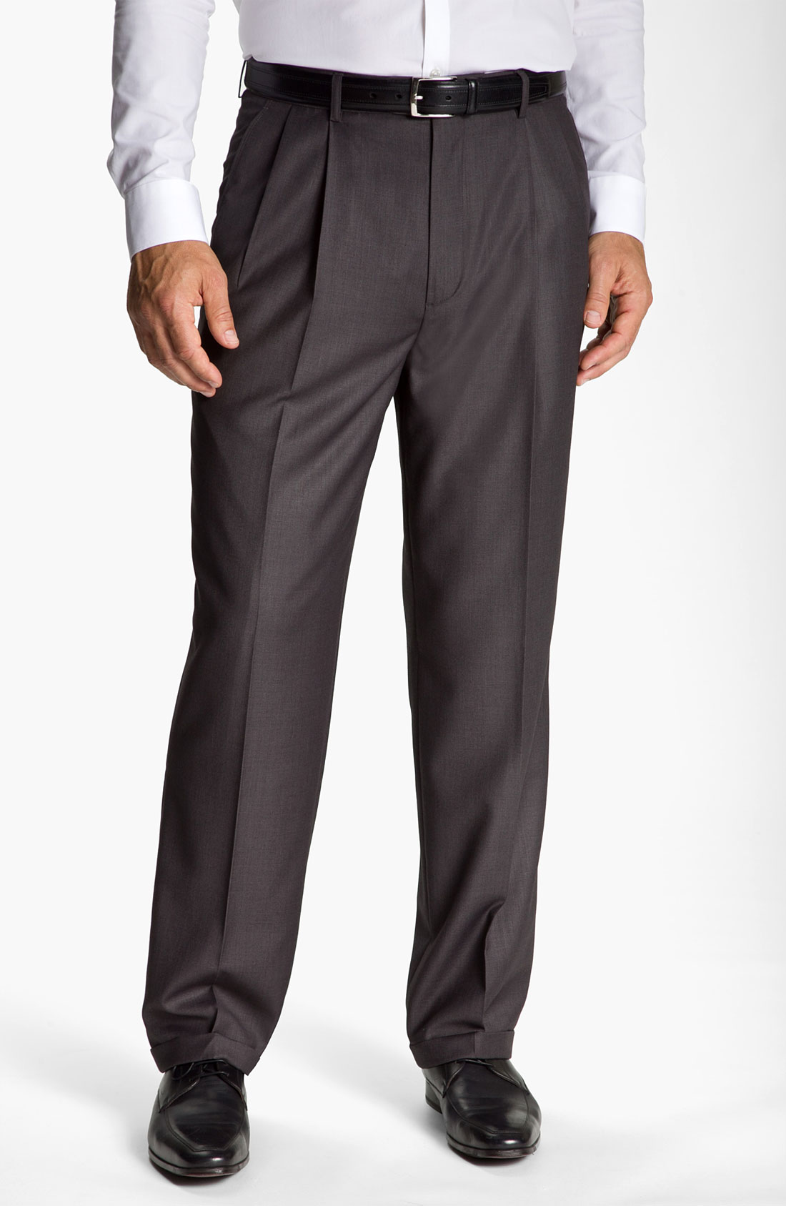 Linea Naturale Pleated Microfiber Dress Pants in Gray for Men (light ...