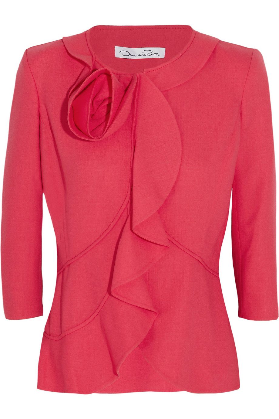 Lyst - Oscar De La Renta Stretchwool Jersey Jacket in Pink