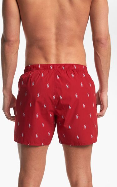 Polo Ralph Lauren Woven Boxer Shorts in Red for Men (red/ elite blue ...