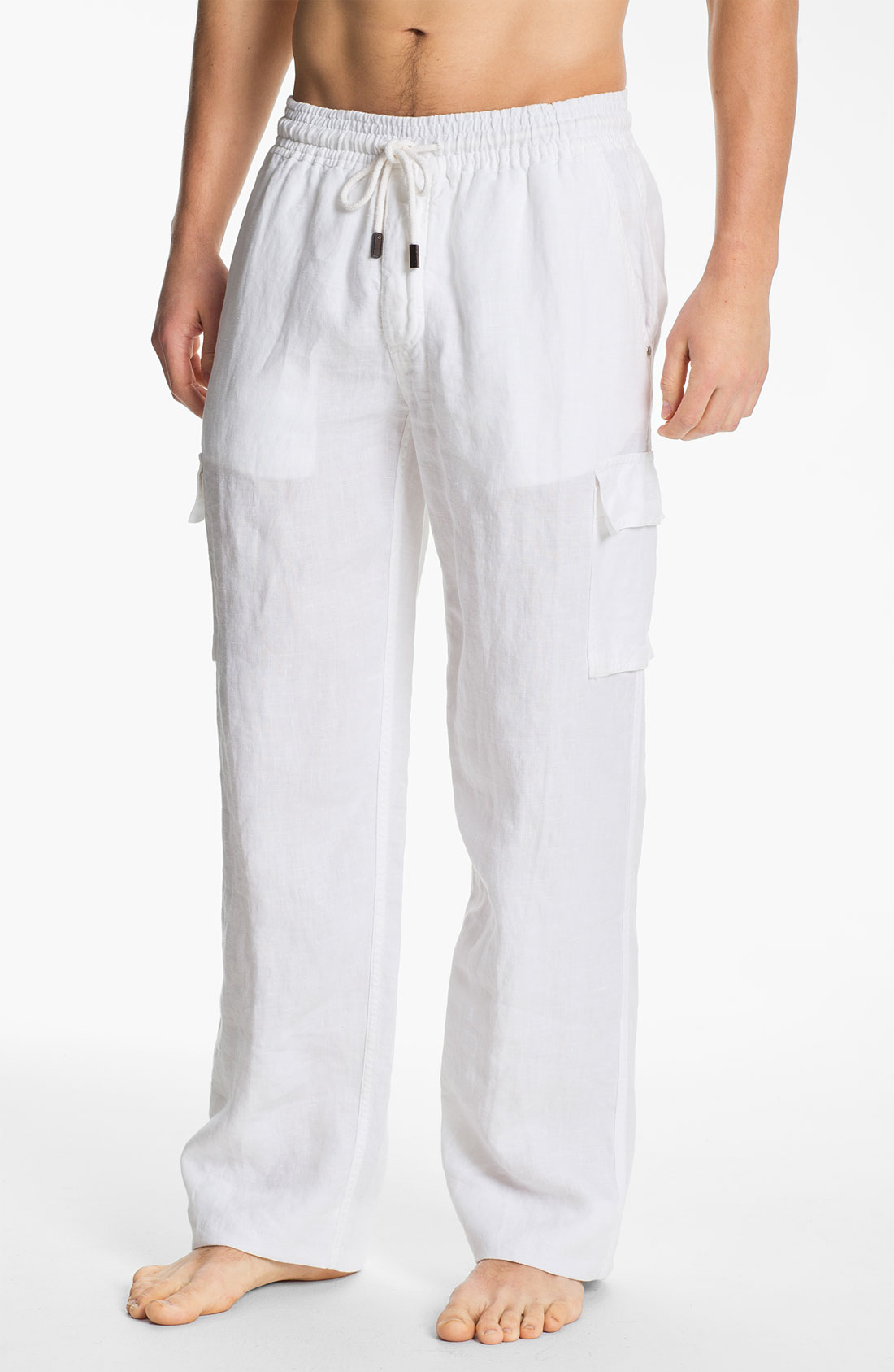 Vilebrequin Ponant Linen Cargo Pants in White for Men | Lyst