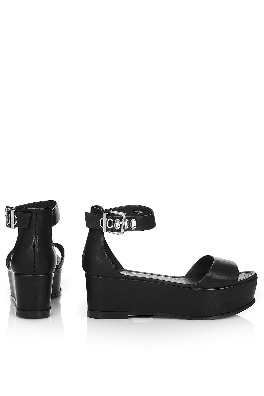 TOPSHOP 2part Flatforms in Black - Lyst