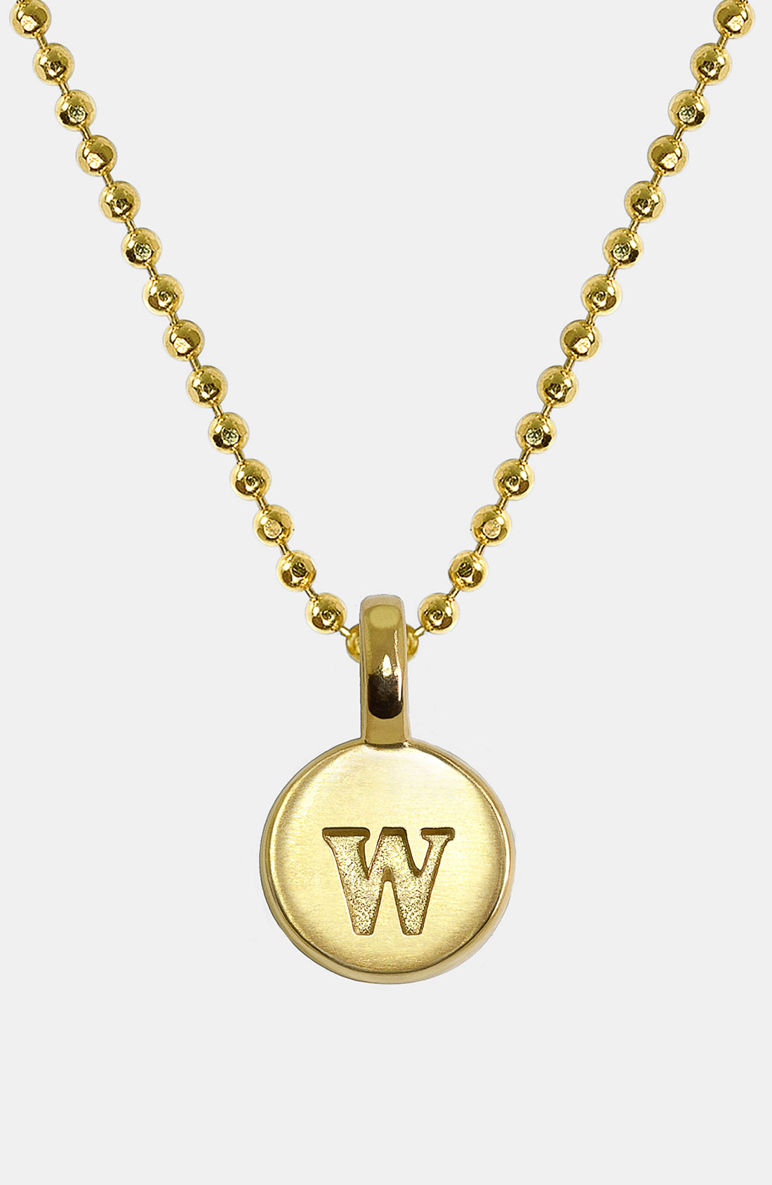 Alex Woo Mini Initial 14k Gold Pendant Necklace in Gold (yellow gold/w