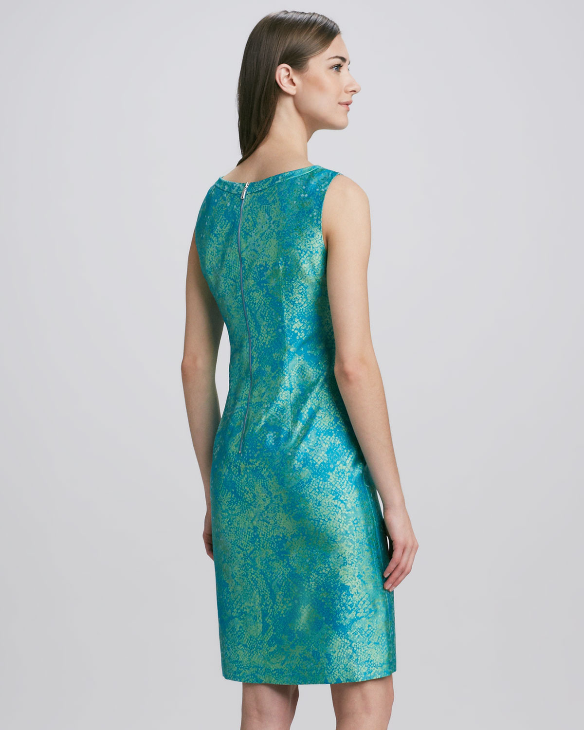 jacquard sheath dress