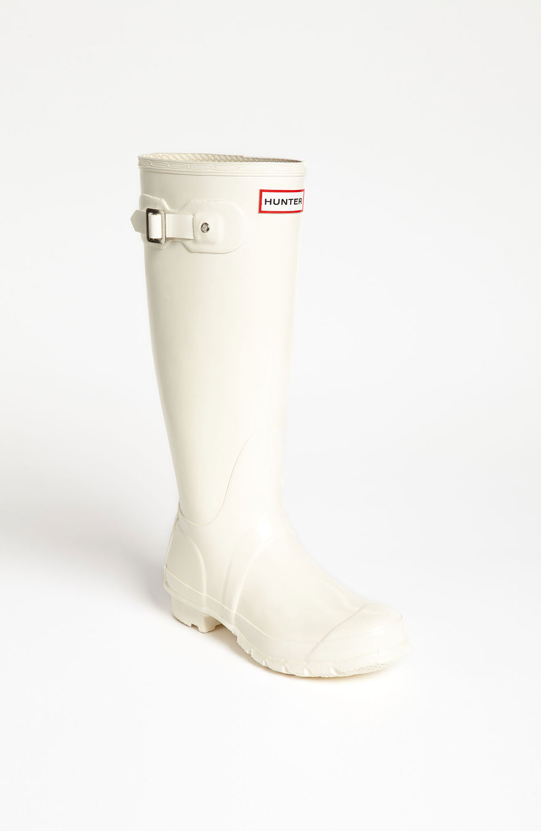 Hunter Original Tall Gloss Rain Boot Women in White (enamel) | Lyst