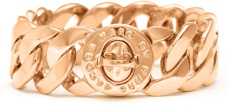 Marc By Marc Jacobs Turnlock Katie Large Bracelet in Gold (rose gold ...