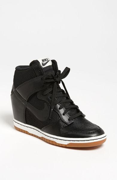 Nike Dunk Sky Hi Wedge Sneaker Women in Black (black/ black) | Lyst