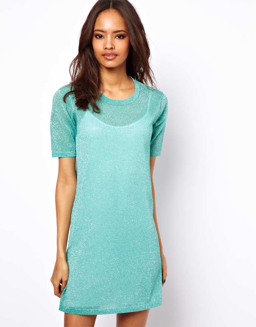 mint green t shirt dress