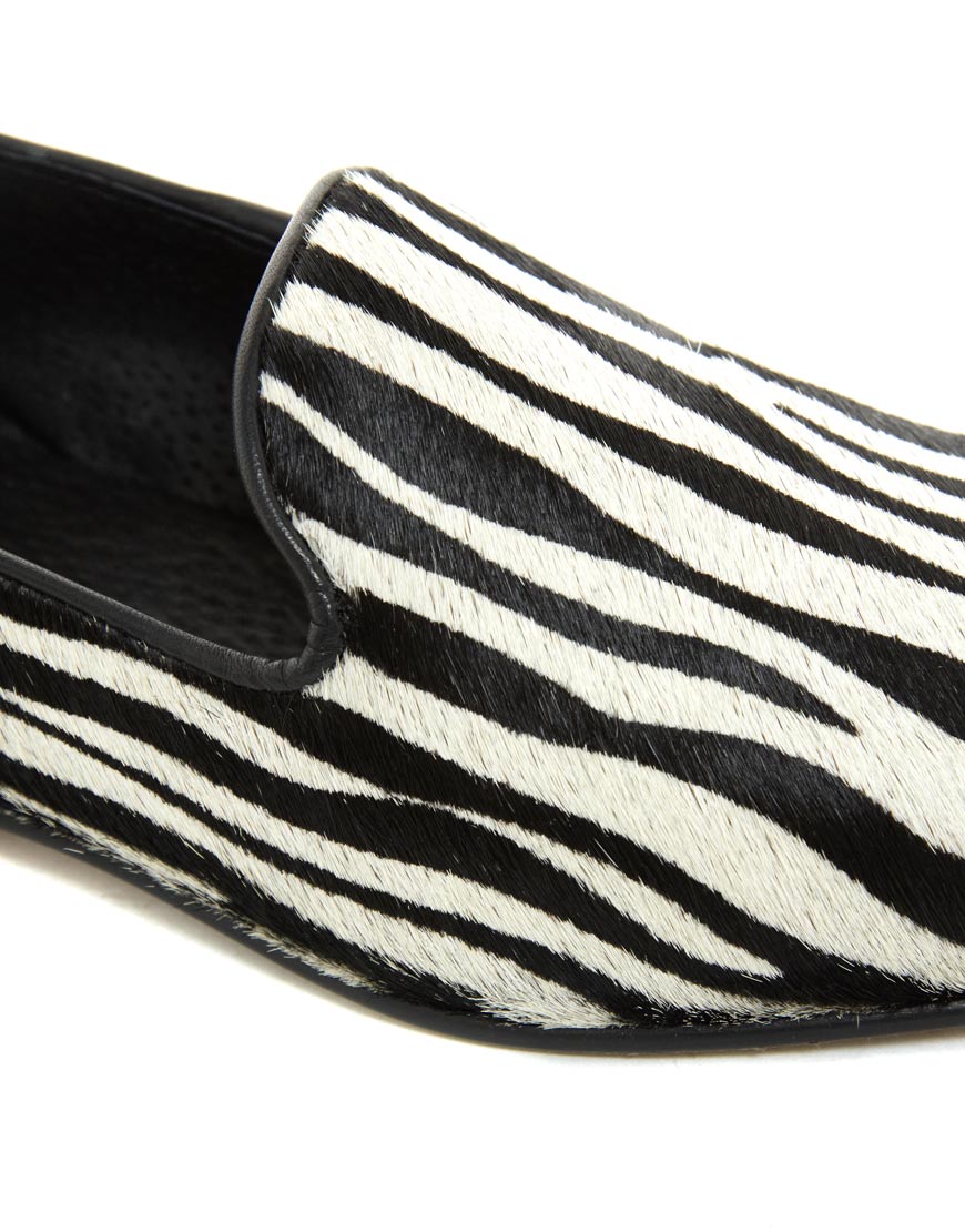 ASOS Loafers with Zebra Print in Black for Men Lyst