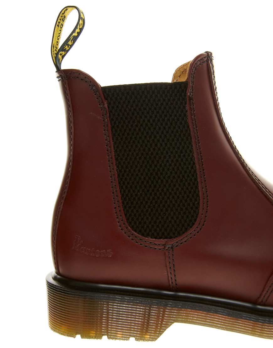 burgundy dr martens chelsea boots