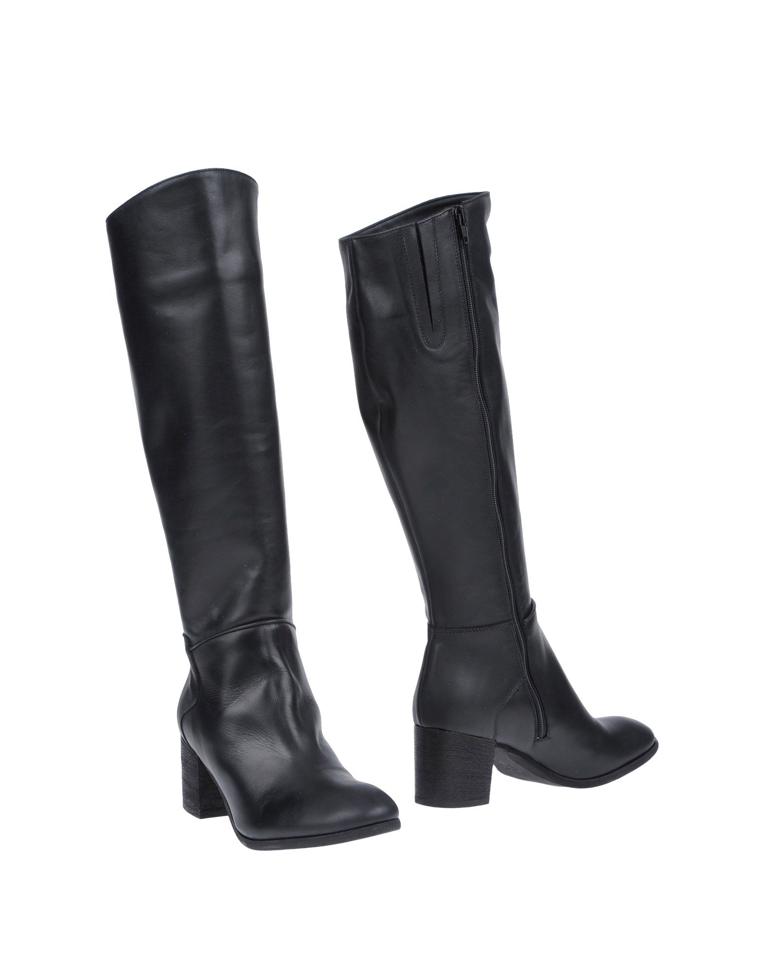 Emma Lou Polished Leather KneeHigh Boots in Black Lyst