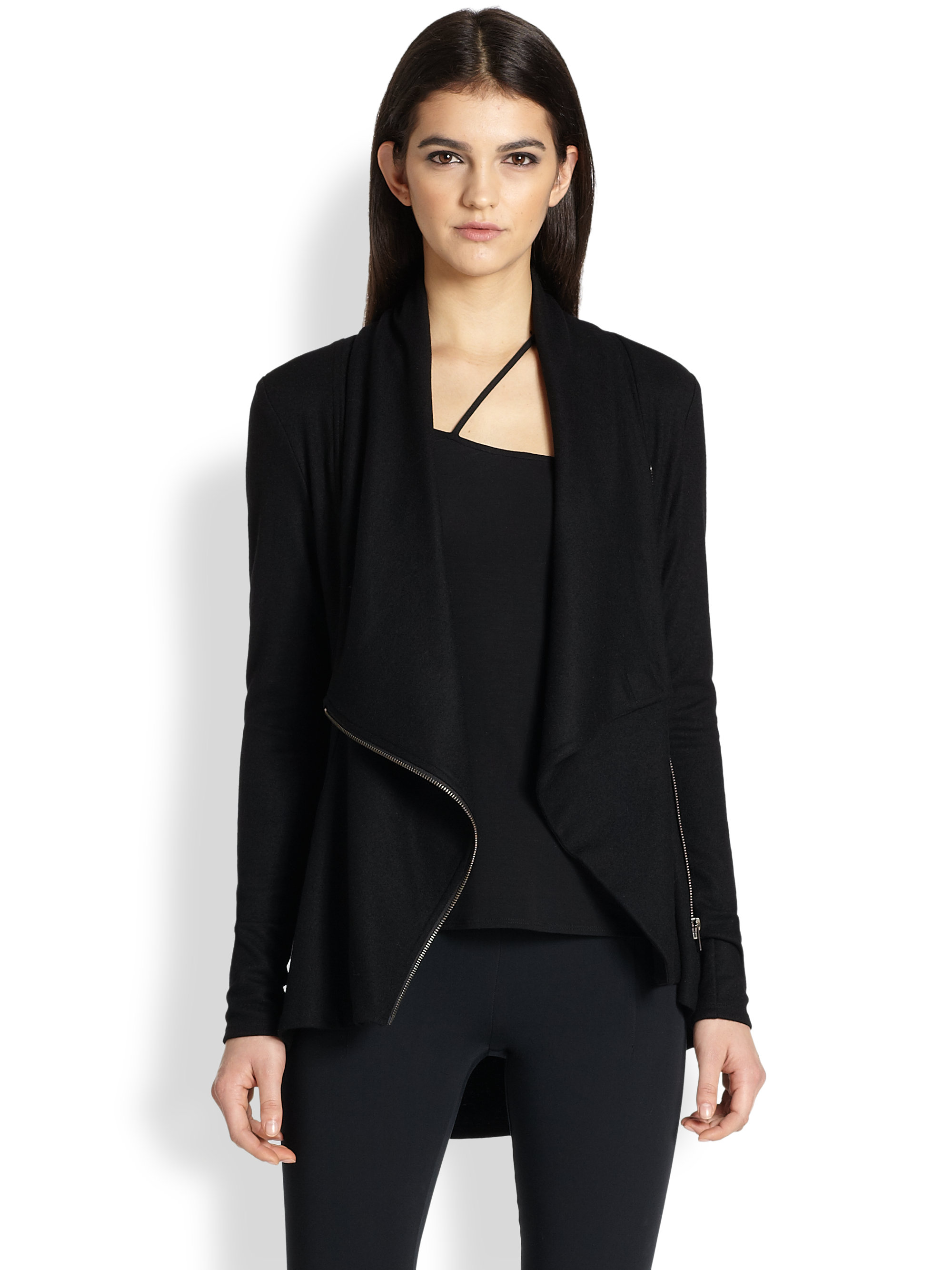 Helmut Lang Draped Jacket In Black Lyst