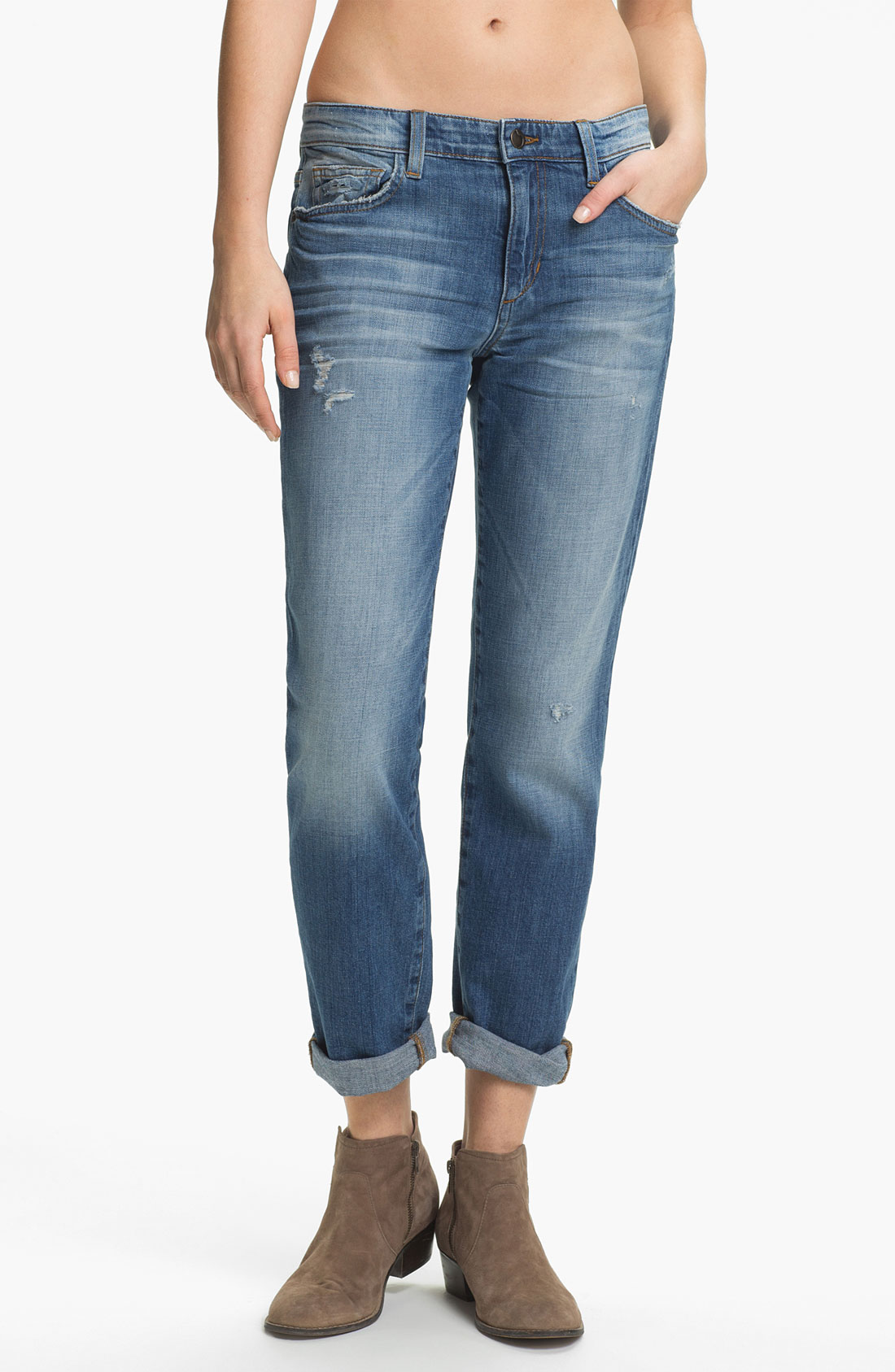 Joe's Jeans Easy Highwater Relaxed Stretch Denim Jeans Mazy in Blue ...