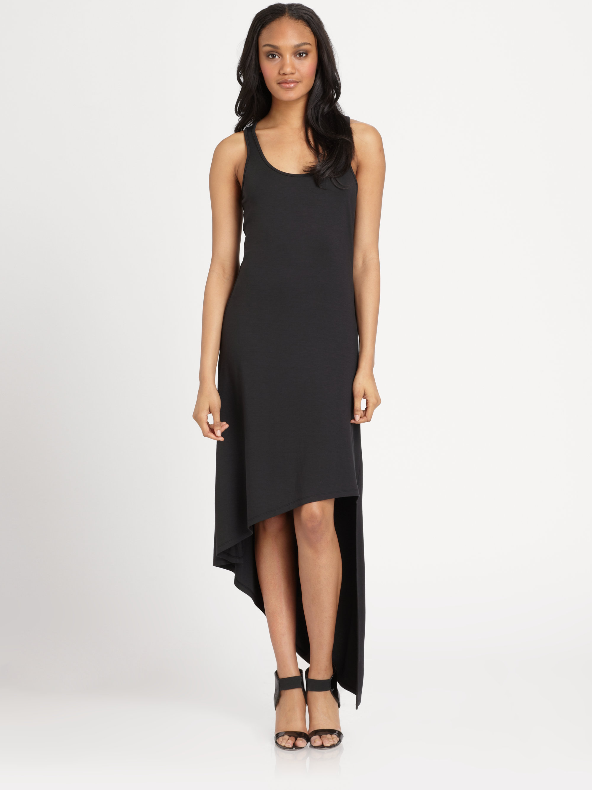 michael michael kors studded asymmetrical hem dress