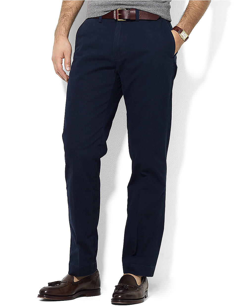Polo Ralph Lauren Preston Flatfront Chino Pants in Blue for Men (navy ...
