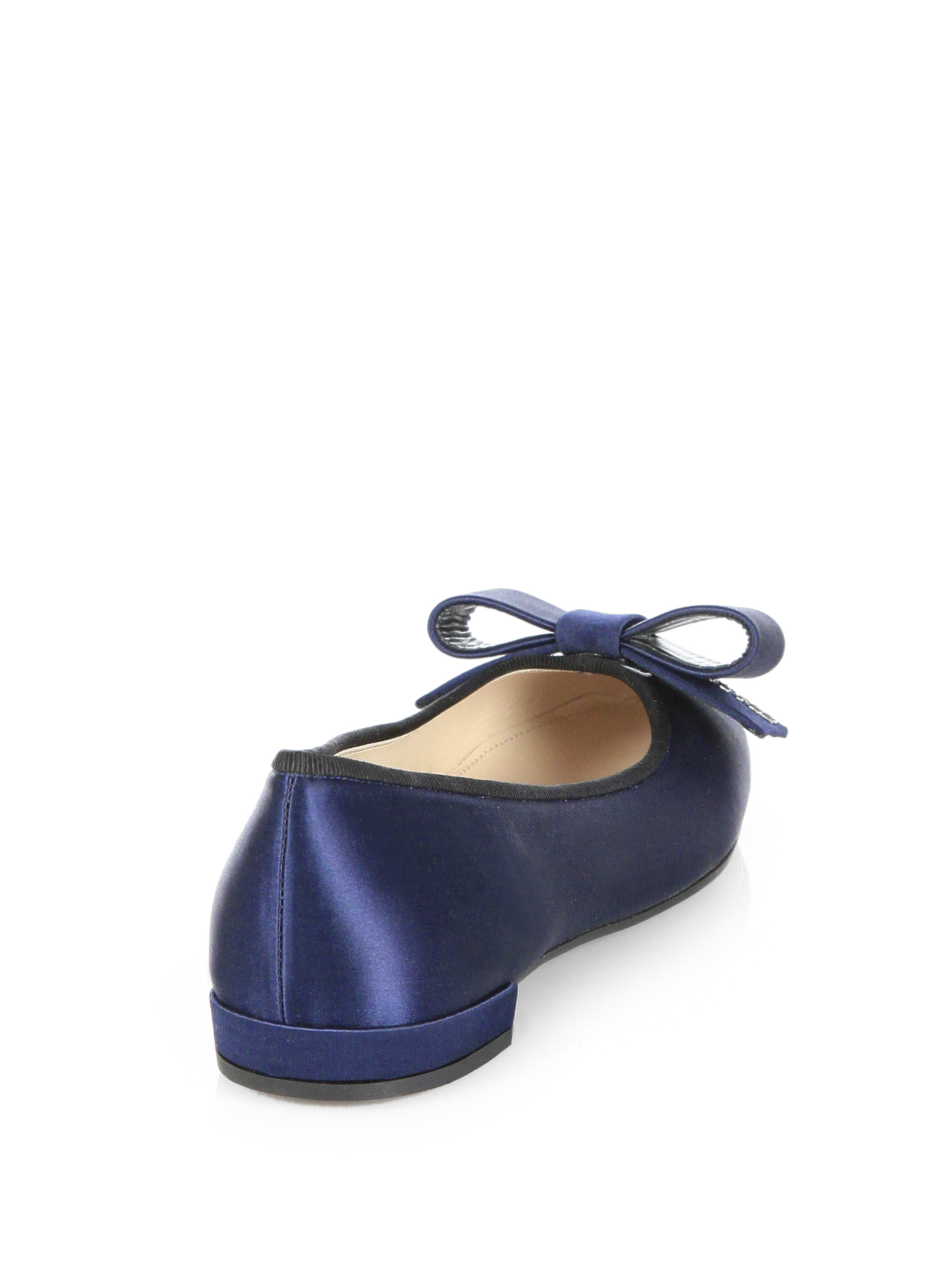 prada flats with bow