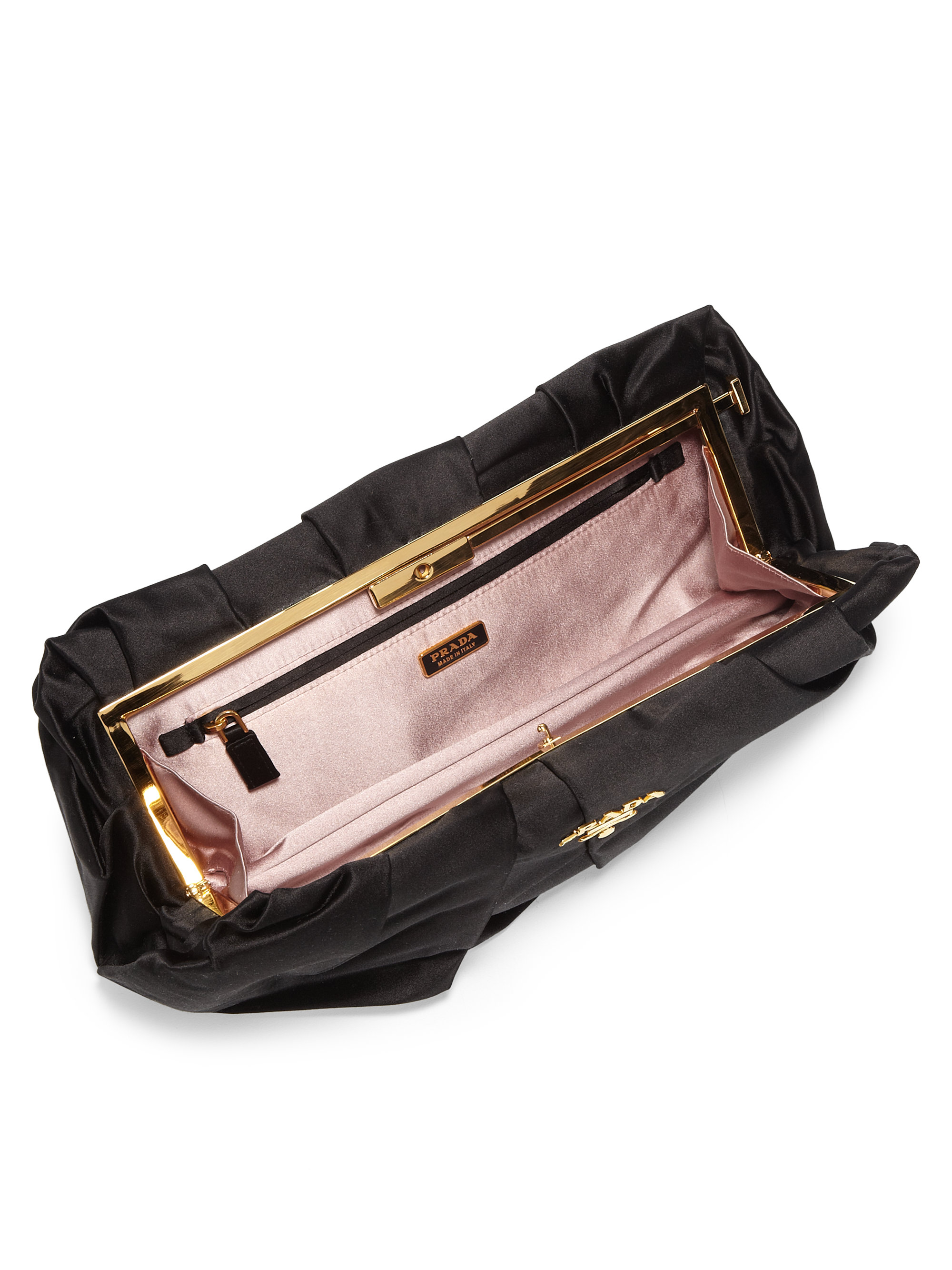 prada satin pouch